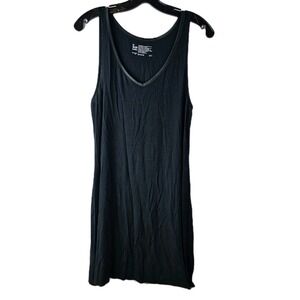 Felina Black Soft Fabric Chemise Sleep Tank Dress Lingerie Women's Size Large